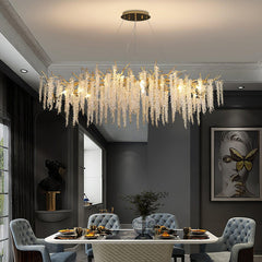 Wisteria Flower Crystal Candelabrum Chandelier
