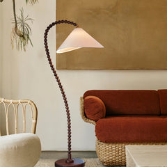 Wooden Bead Tall Lamp Floor Lamp