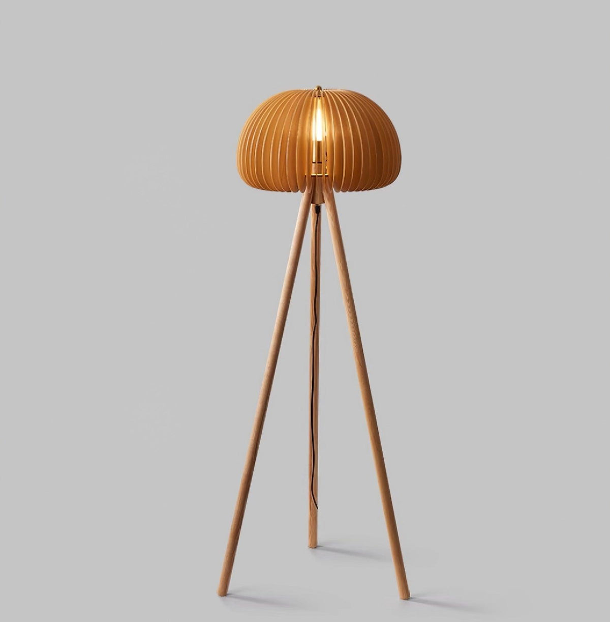 Wooden Pumpkin Floor-mounted Lamp Floor Lamp