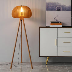 Wooden Pumpkin Floor-mounted Lamp Floor Lamp