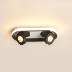 Rectangular Strip Flush Mount Kitchen Lighting Ceiling Light with Adjustable 2 Spotlight