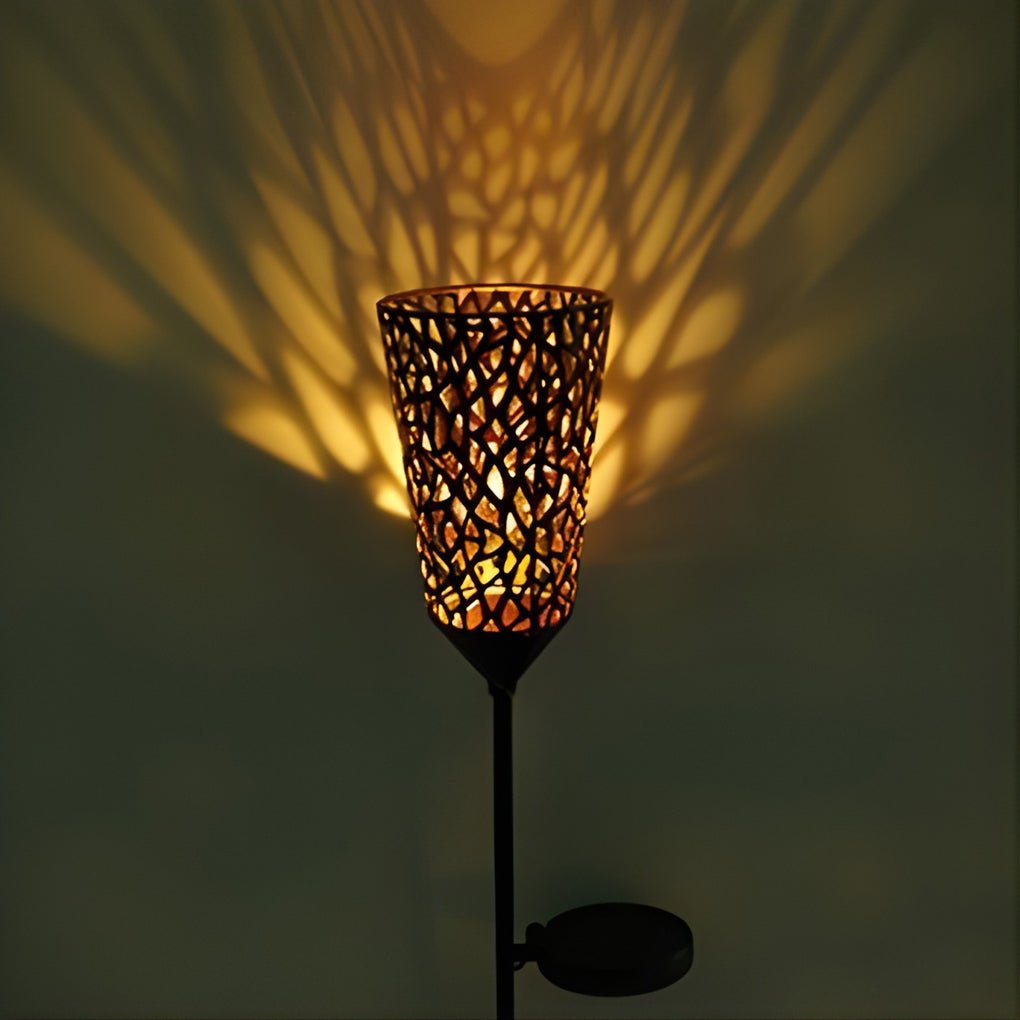 Creative Vintage Solar Outdoor Post Lights LED Garden Lights Pole Lamp Patio Lights