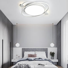 LED Geometric Shapes Circle Dimmable Flush Mount Lights with Remote Control