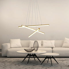 3-piece LED Strip Linear Modern Chandelier Pendant Light Hanging Lamp