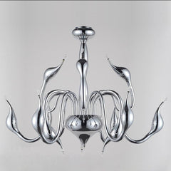 24'' Chrome Finish Modern Iron Chandelier