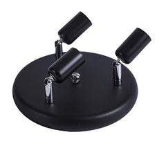 3-Light Industrial Modern Metal Black Flush Mount Ceiling Light for Bedroom