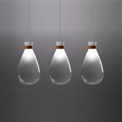 Industrial Teardrop Pendant Light Vintage Glass Metal LED Ceiling Light