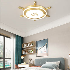 Plafondlamp in mediterrane stijl met roer-design en hoge lichtdoorlatendheid