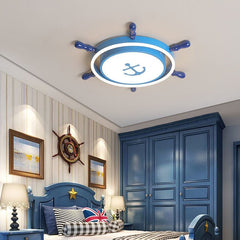 Plafondlamp in mediterrane stijl met roer-design en hoge lichtdoorlatendheid