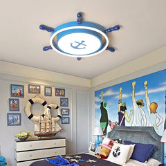 Plafondlamp in mediterrane stijl met roer-design en hoge lichtdoorlatendheid