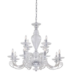 12 Light 2 Tier Candle Style Chandelier from the Metropolitan Collection