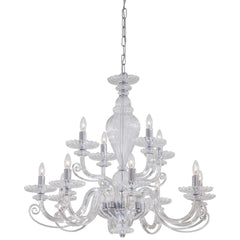 12 Light 2 Tier Candle Style Chandelier from the Metropolitan Collection