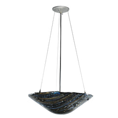 18" W Cielo Di Notte Fused Glass Inverted Pendant