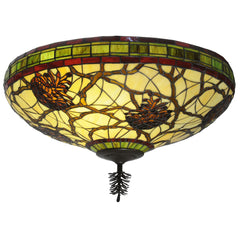 24" W Pinecone Dome Flush Mount Ceiling Fixture