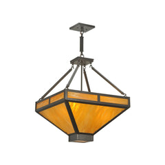 18" Square "T" Mission Inverted Pendant