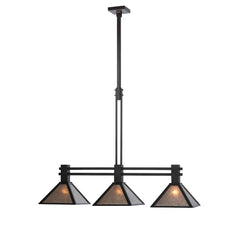 45" L Soffe Mission 3 Light Island Chandelier