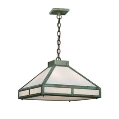 18" Square "T" Mission Pendant