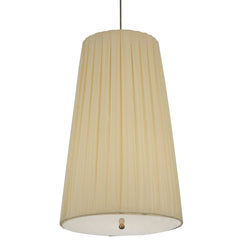 15" W Channell Tapered & Pleated Pendant