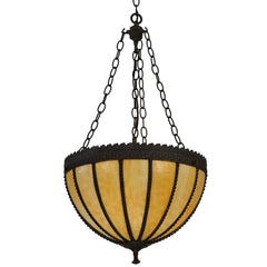 17" W Gothic Beige Inverted Pendant