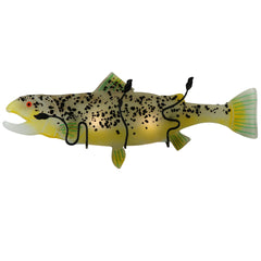 29.5" W Brown Trout Fused Glass Wall Sconce