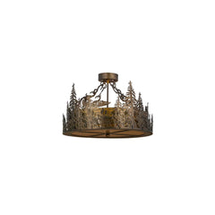 Loon 4 Light 22" Wide Semi-Flush Drum Ceiling Fixture