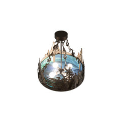 Loon 4 Light 20" Wide Semi-Flush Drum Ceiling Fixture