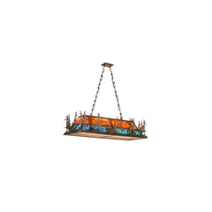 6 Light 54" Wide Billiard Linear Pendant