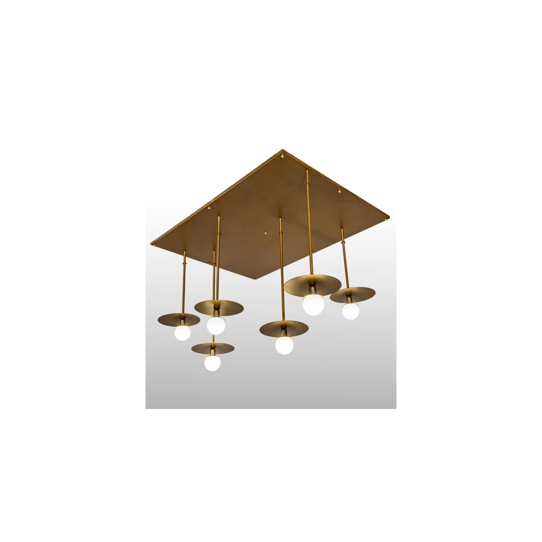6 Light 74" Wide Abstract Multi Light Pendant