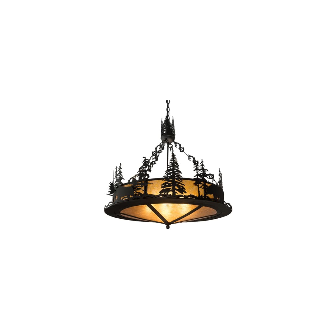 4 Light 34" Wide Abstract Pendant