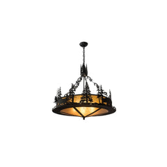4 Light 34" Wide Abstract Pendant