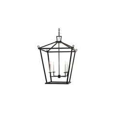 4 Light 34" Wide Taper Candle Pendant