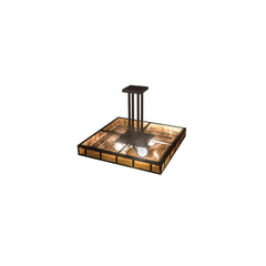 Mission Prime 4 Light 31" Wide Semi-Flush Square Ceiling Fixture