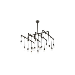 20 Light 51" Wide Abstract Linear Pendant