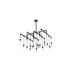 20 Light 51" Wide Abstract Linear Pendant