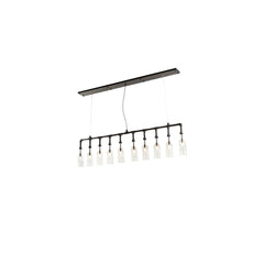 10 Light 75" Wide Suspension Linear Pendant