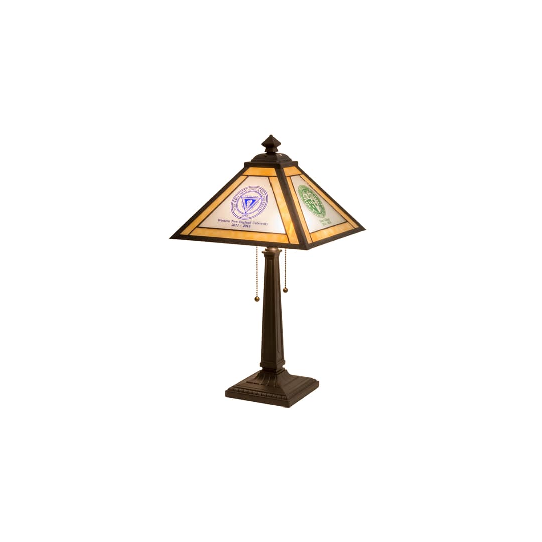 Gepersonaliseerde 2-lichts 58 cm hoge buffet tafellamp