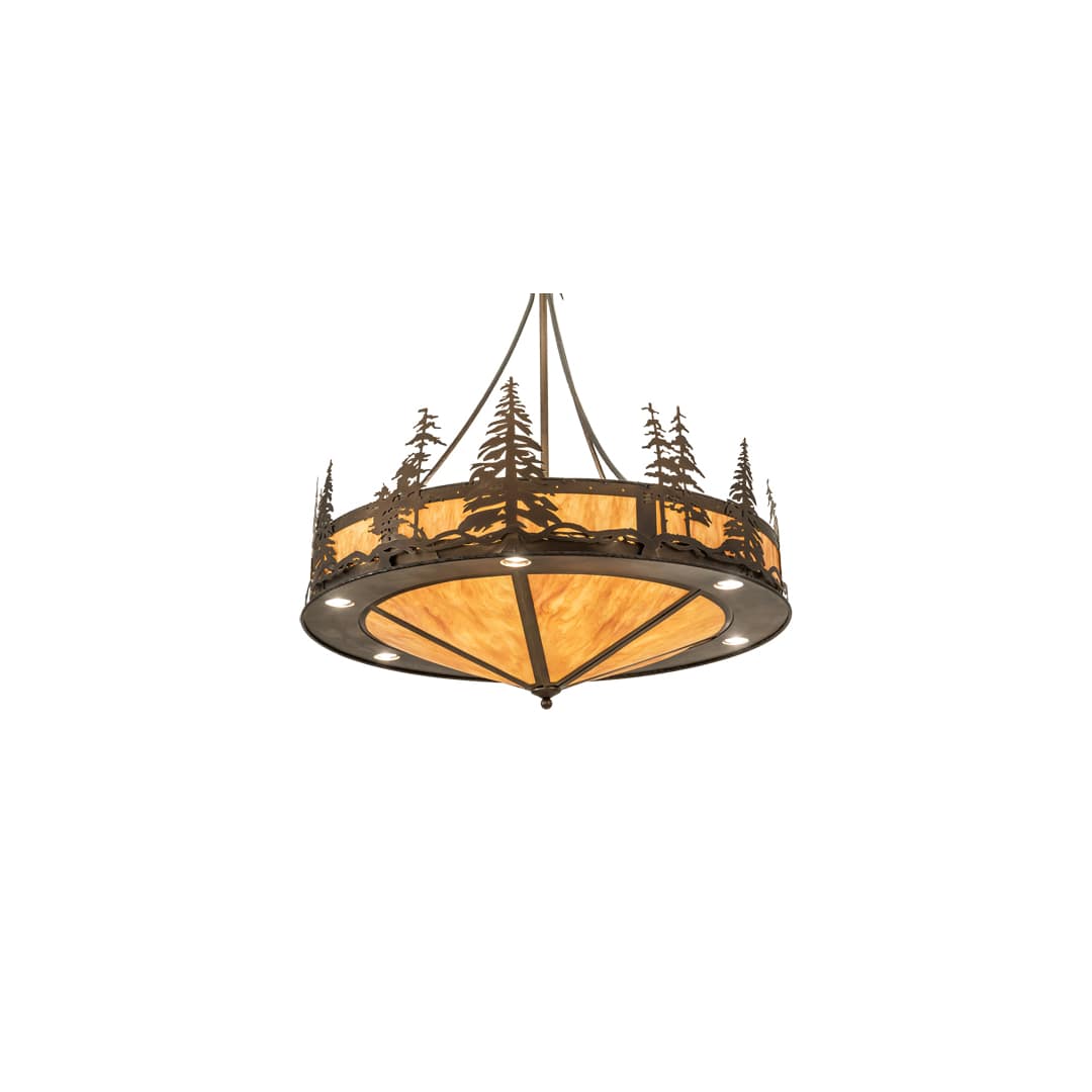 6 Light 41" Wide Abstract Pendant
