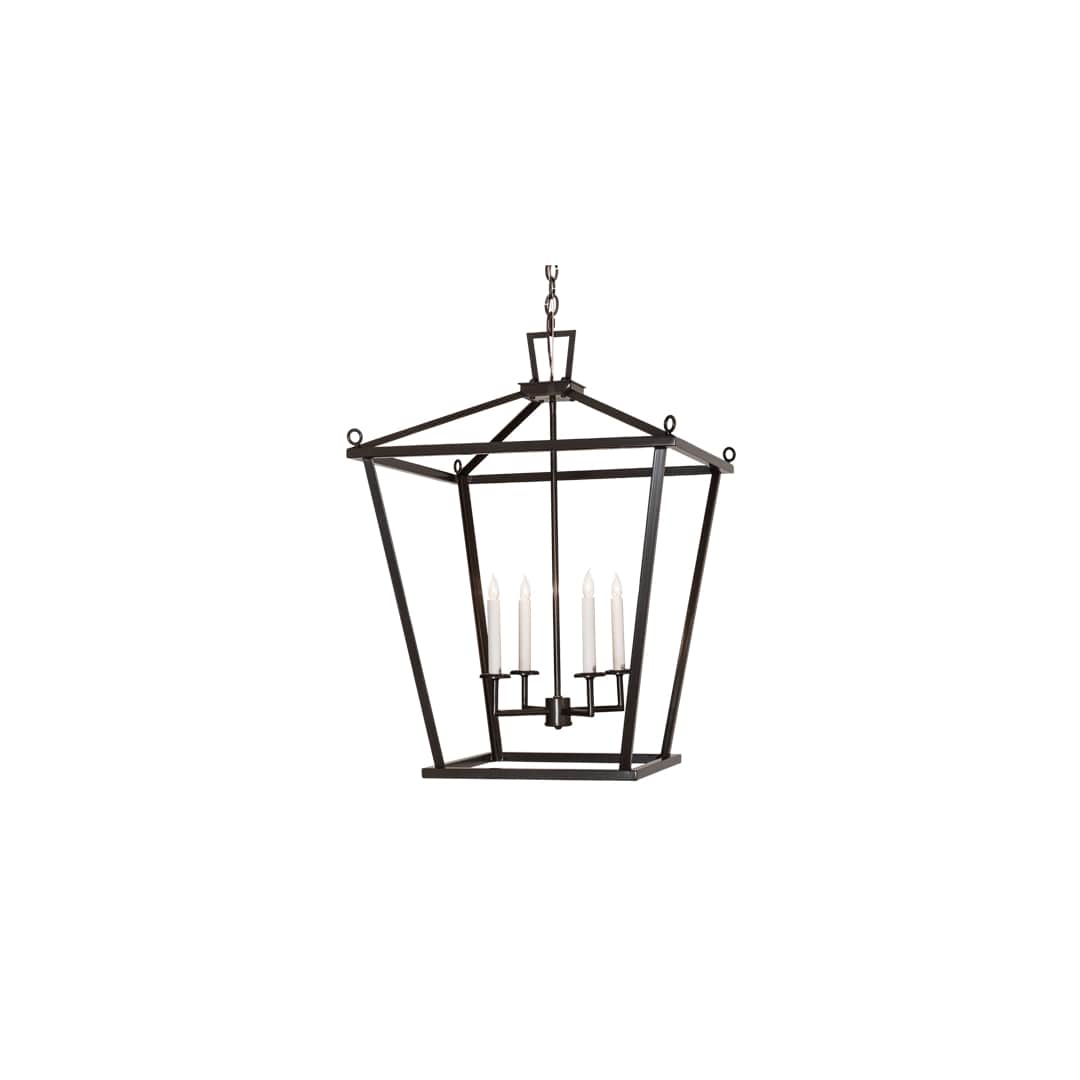 4 Light 34" Wide Taper Candle Pendant