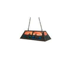 6 Light 40" Wide Billiard Linear Pendant