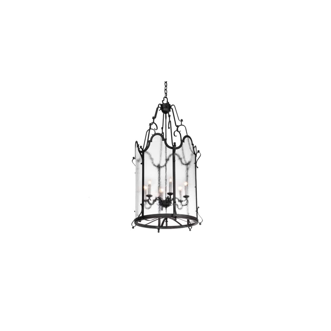 6 Light 24" Wide Taper Candle Pendant