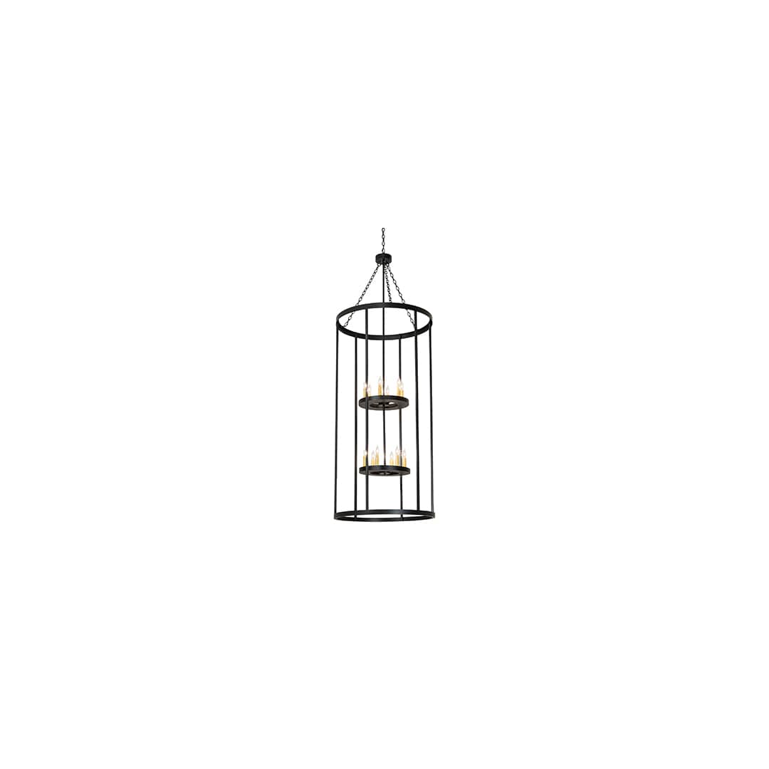 12 Light 36" Wide Taper Candle Pendant