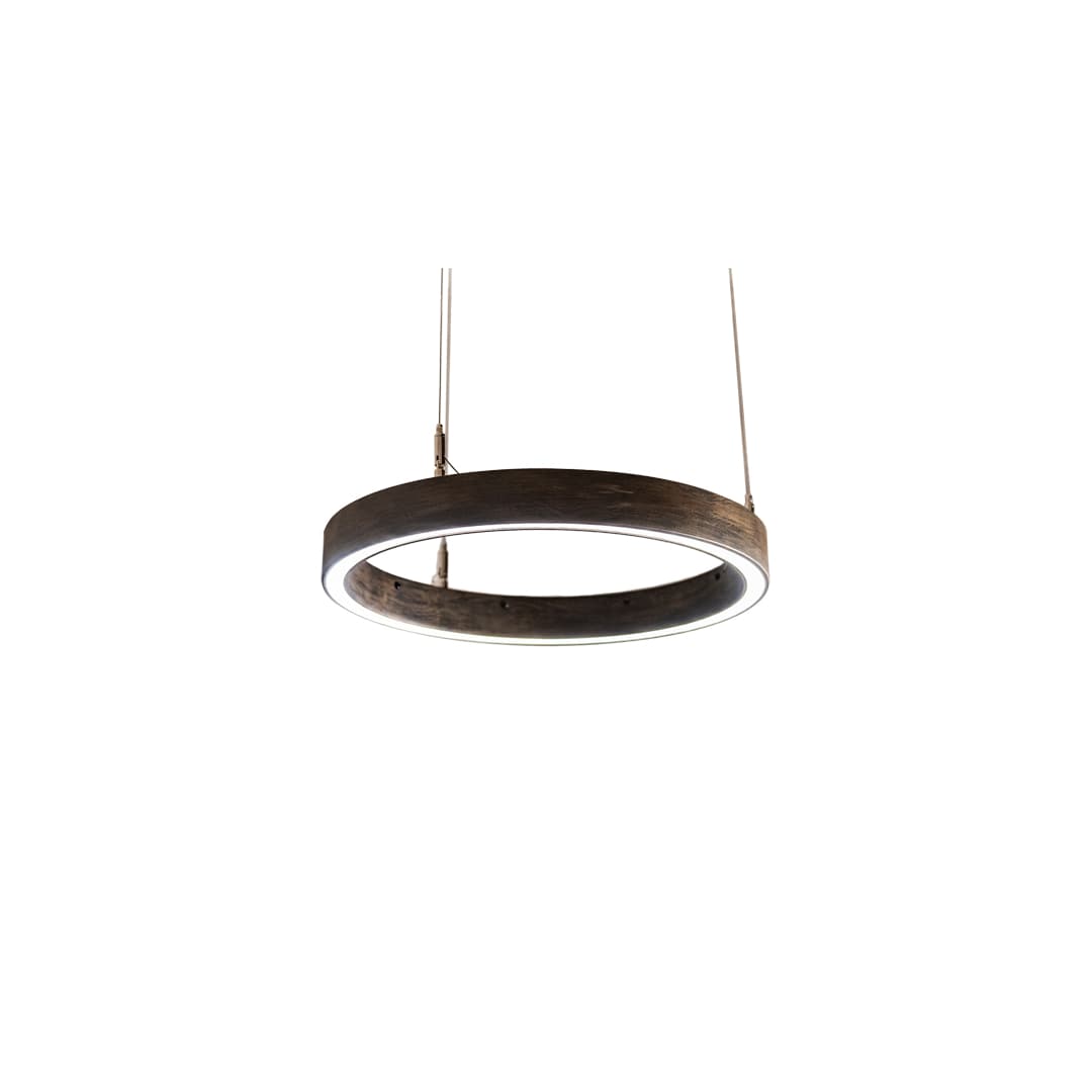 18" Wide Wood Pendant