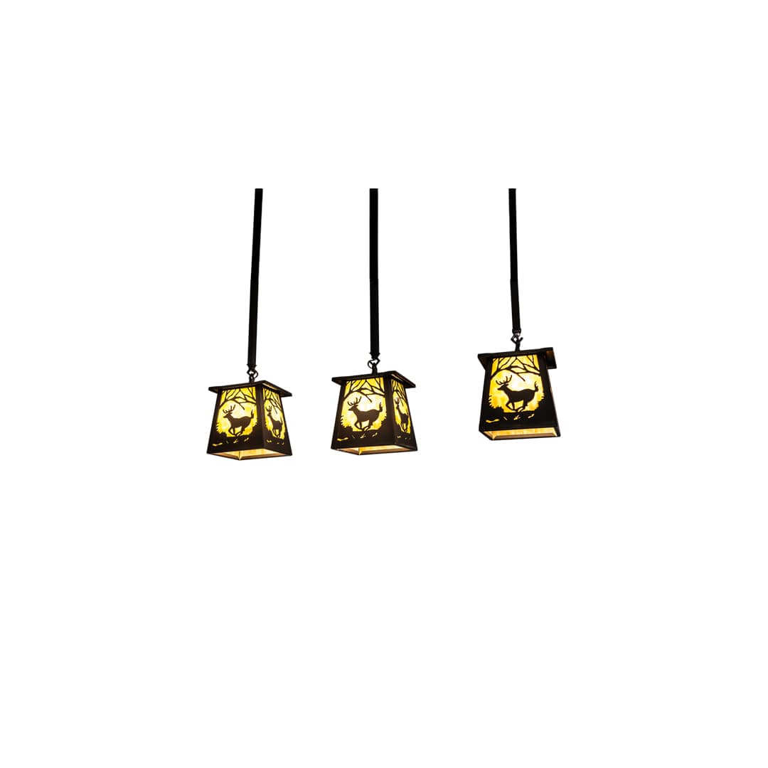 3 Light 7" Wide Multi Light Pendant