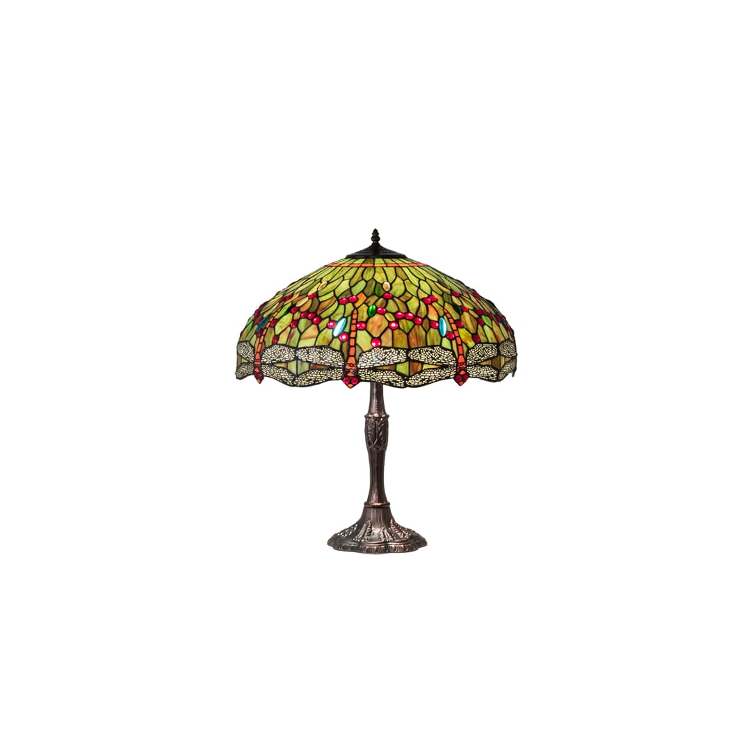Tiffany Hanginghead Dragonfly 3 Light 26" Tall Buffet Table Lamp