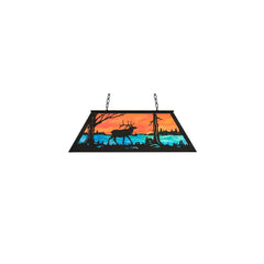 6 Light 33" Wide Billiard Linear Pendant