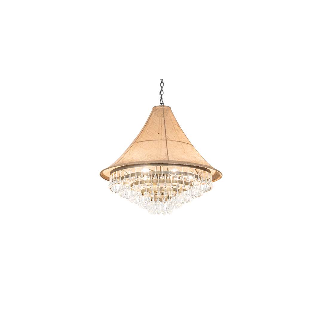 6 Light 36" Wide Crystal Pendant