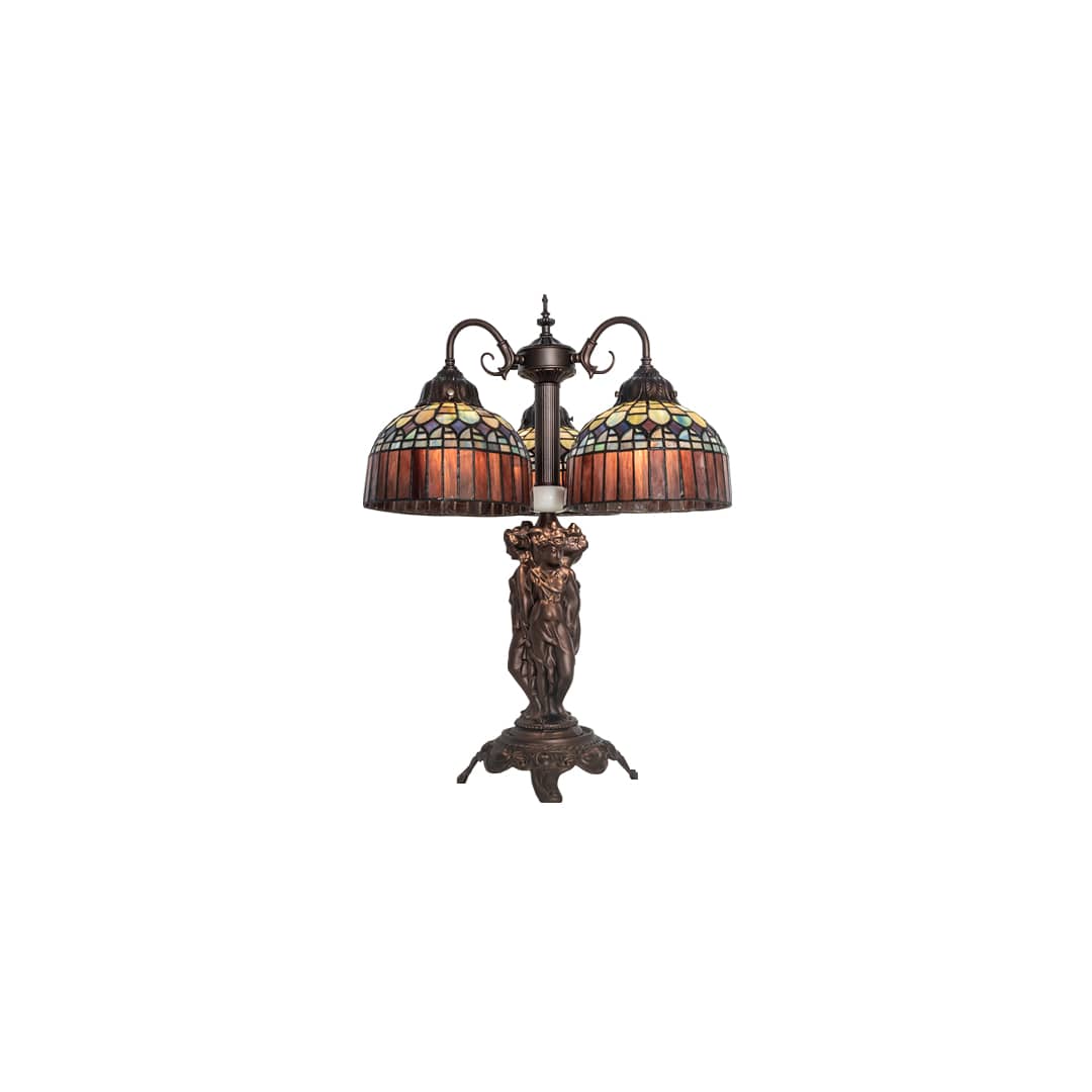 Tiffany Candice 3 Light 23" Tall Buffet Table Lamp