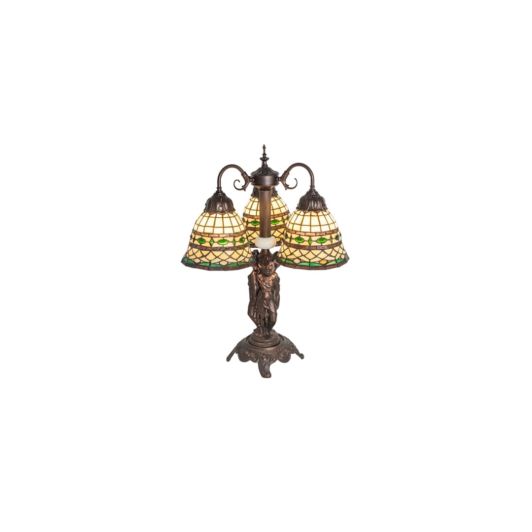 Tiffany Roman 3 Light 23" Tall Buffet Table Lamp