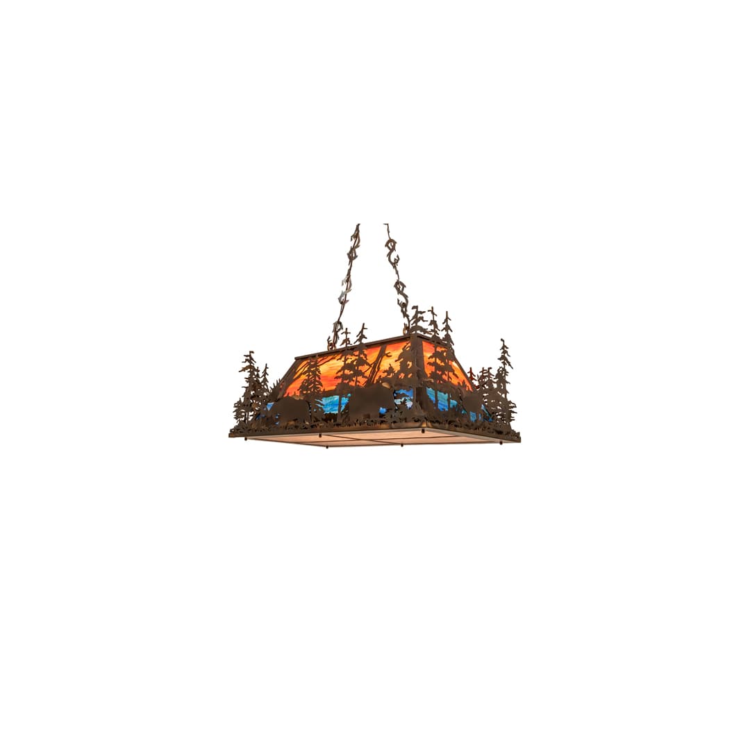 6-Lichts 91 cm Brede Abstracte Lineaire Hanglamp