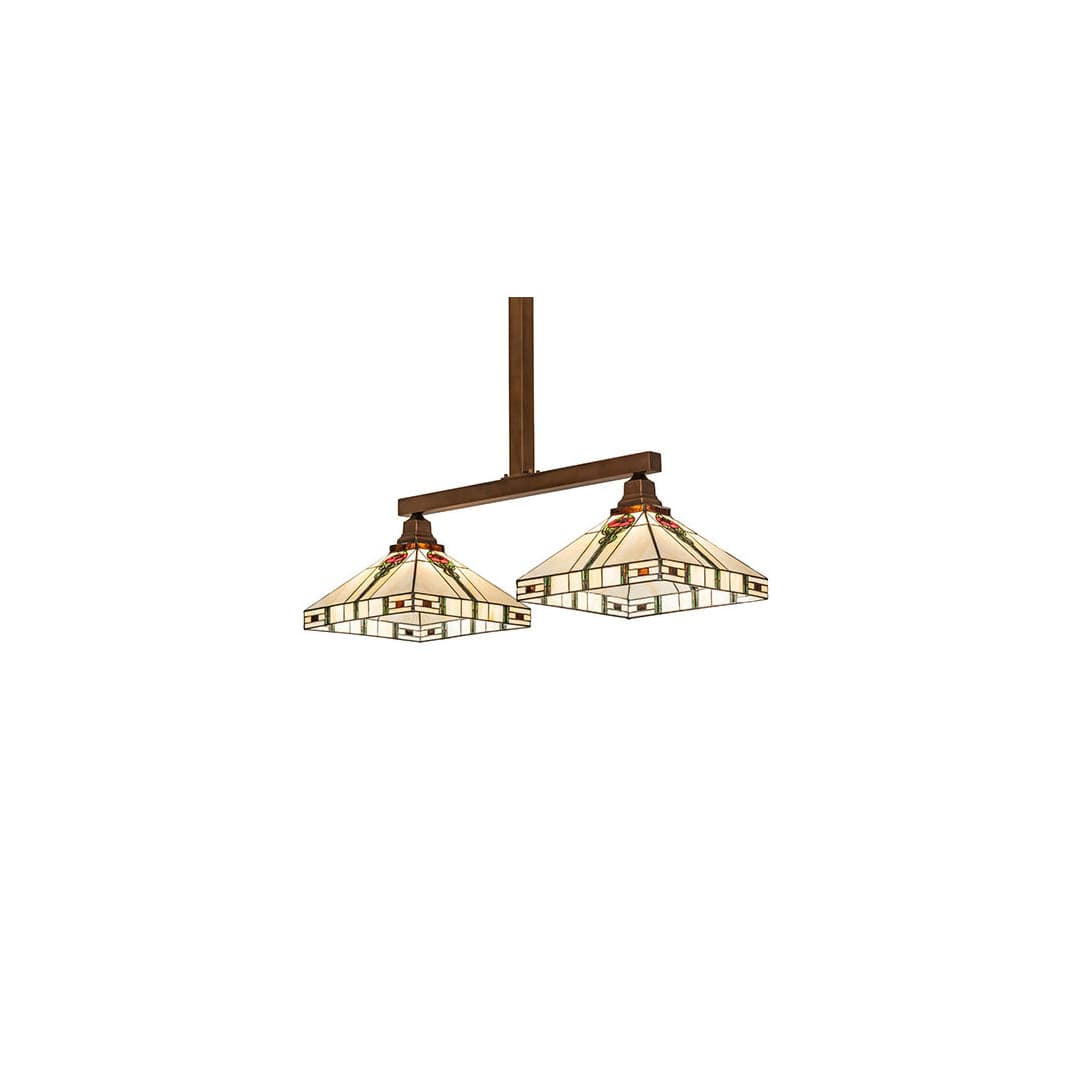 2 Light 39" Wide Linear Pendant